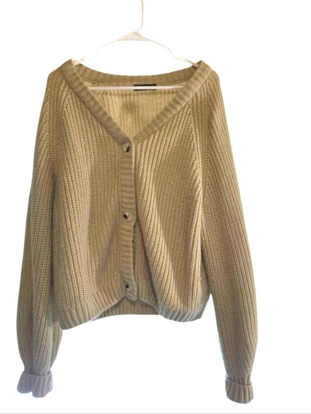 🍂🔥 Women’s Chunky V-Neck Button Cardigan Sweater XL